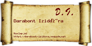 Darabont Izidóra névjegykártya